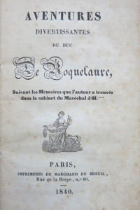 Aventures divertissantes du duc de Roquelaure