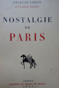 Nostalgie de Paris Editions du Milieu du Monde