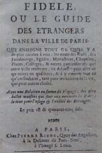 Le voyageur fidèle ou le guide des étrangers dans la ville de Paris