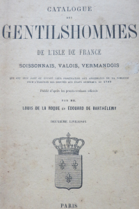 Catalogue des gentilshommes de l'isle de France