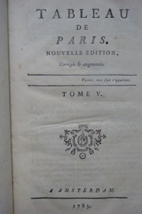 Tableau de Paris. 1782-1783.