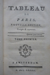 Tableau de Paris. 1782-1783.