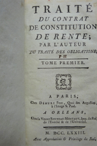 Traité du contrat de constitution de rente Traité du contrat de change