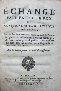 Echange fait entre le Roy et Monseigneur l'Archevesque de Paris
