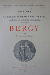 Histoire des communes annexées à Paris en 1859 Bercy