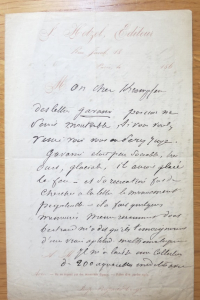 Lettre de Pierre-Jules Hetzel à Albert Kaempfen