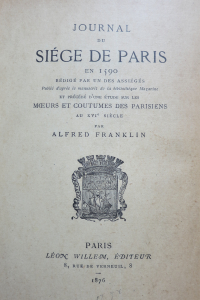 Journal du Siège de Paris en 1590