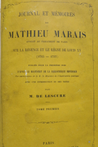 Journal et Mémoires de Mathieu Marais