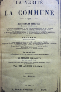 La Vérité sur la Commune par un ancien proscrit