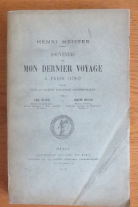 Souvenirs de mon dernier voyage à Paris (1795)