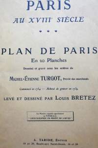 Paris au XVIIIe siècle Plan de Paris