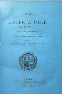 Voyage de Lister à Paris