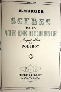 Scènes de la vie de Bohème. Illustrations de Poulbot.